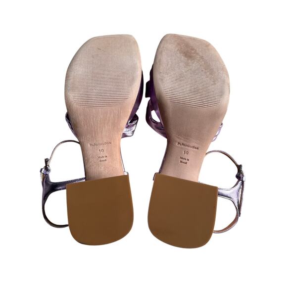 Brand new * Reformation Maize block heel metallic lilac size 10 - Picture 6 of 6